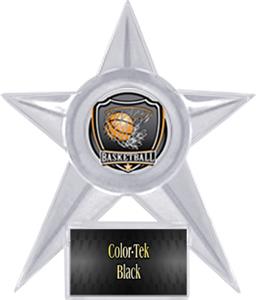 CLEAR STAR/BLACK TEK LABEL - SHIELD MYLAR
