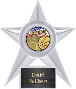 CLEAR STAR/BLACK TWISTER LABEL - AMERICANA MYLAR