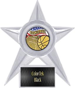 CLEAR STAR/BLACK TEK LABEL - AMERICANA MYLAR