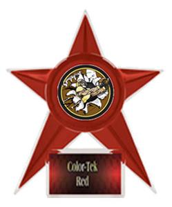 RED TROPHY/RED TEK LABEL - BUST-OUT FOOTBALL MYLAR