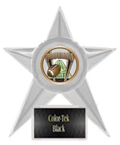 CLEAR TROPHY/BLACK TEK LABEL - PROSPORT FOOTBALL M