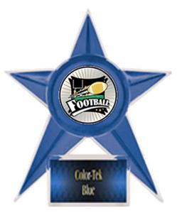 BLUE TROPHY/BLUE TEK LABEL - XTREME FOOTBALL MYLAR