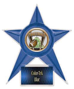 BLUE TROPHY/BLUE TEK LABEL - PROSPORT FOOTBALL MYL