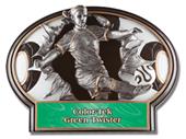 Hasty Award Soccerball Burst-Out Resin Girl Trophy