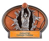 Hasty Award Basketball Burst-Out Resin Girl Trophy