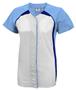 Womens Pulse Short Sleeve Faux Softball Jersey