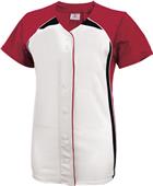 Teamwork Girls Pulse Faux Button Softball Jersey Teamwork Girls Pulse Faux Button Softball Jersey