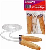 Martin Cotton Jump Rope Wood Bearing Handles Martin Cotton Jump Rope Wood Bearing Handles