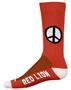 Red Lion Imagine Peace Sign Crew Socks