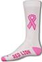 Cancer Awareness Pink Ribbon Crew Socks (1-Pair)