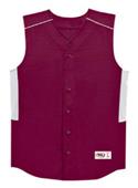 Sleeveless Full Button Baseball Jerseys-Closeout