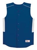 Sleeveless Full Button Baseball Jerseys-Closeout