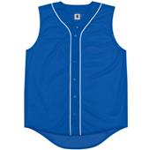 Sleeveless Full Button Baseball Jersey-Closeout