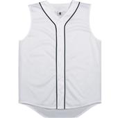 Sleeveless Full Button Baseball Jersey-Closeout