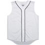 Sleeveless Full Button Baseball Jersey-Closeout