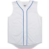 Sleeveless Full Button Baseball Jersey-Closeout