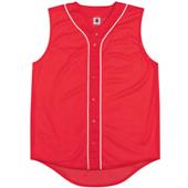 Sleeveless Full Button Baseball Jersey-Closeout