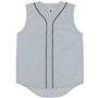 Sleeveless Full Button Baseball Jersey-Closeout