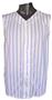 Pinstripe Sleeveless Button Knit Jersey CLOSEOUT