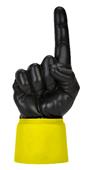 UltimateHand Foam Finger Black Hand/Jersey Combo