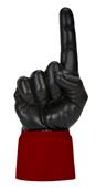UltimateHand Foam Finger Black Hand/Jersey Combo