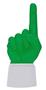 UltimateHand Foam Finger Kelly Hand/Jersey Combo