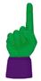 UltimateHand Foam Finger Kelly Hand/Jersey Combo