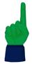 UltimateHand Foam Finger Kelly Hand/Jersey Combo