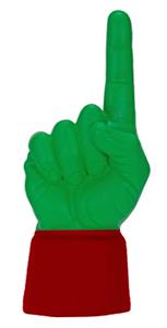 MAROON JERSEY / KELLY GREEN HAND
