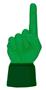 UltimateHand Foam Finger Kelly Hand/Jersey Combo