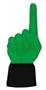 UltimateHand Foam Finger Kelly Hand/Jersey Combo