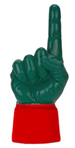 SCARLET JERSEY / FOREST GREEN HAND