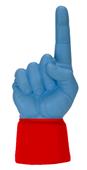 UltimateHand Foam Finger Lt Blue Hand/Jersey Combo