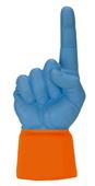 UltimateHand Foam Finger Lt Blue Hand/Jersey Combo