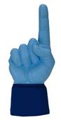 UltimateHand Foam Finger Lt Blue Hand/Jersey Combo