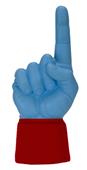 UltimateHand Foam Finger Lt Blue Hand/Jersey Combo