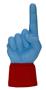 UltimateHand Foam Finger Lt Blue Hand/Jersey Combo