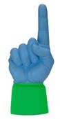UltimateHand Foam Finger Lt Blue Hand/Jersey Combo