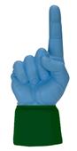 UltimateHand Foam Finger Lt Blue Hand/Jersey Combo