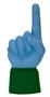 UltimateHand Foam Finger Lt Blue Hand/Jersey Combo