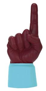 LIGHT BLUE JERSEY / MAROON HAND