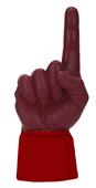 UltimateHand Foam Finger Maroon Hand/Jersey Combo