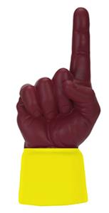 YELLOW JERSEY / MAROON HAND