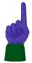 UltimateHand Foam Finger Purple Hand/Jersey Combo