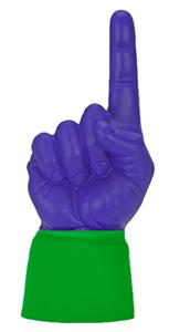KELLY GREEN JERSEY / PURPLE HAND
