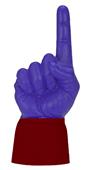UltimateHand Foam Finger Purple Hand/Jersey Combo