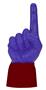 UltimateHand Foam Finger Purple Hand/Jersey Combo