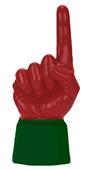 UltimateHand Foam Finger Scarlet Hand/Jersey Combo