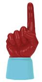 UltimateHand Foam Finger Scarlet Hand/Jersey Combo
