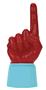 UltimateHand Foam Finger Scarlet Hand/Jersey Combo